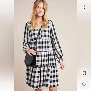 Anthropologie plaid dress